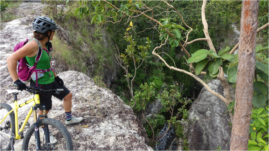 Looking down at Huay Kaew Waterfall near Chiang Mai, Thailand. 