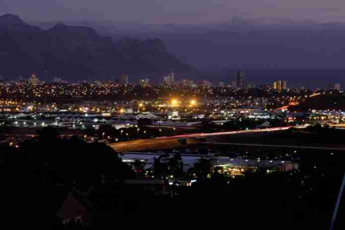 RoverTreks — A nighttime view of Strand & Gordon's Bay from Somerset West, South Africa RoverTreks — A nighttime view of Strand & Gordon's Bay from Somerset West, South Africa