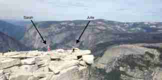 Yosemite-Meeting on the Dome Top