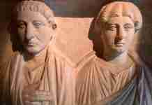 Macedonia, Greece: All Our Yesterdays Are In Veria City A funerary bust of male and female family members, a common practice in Macedonia between 1 B.C. and 4 A.D.