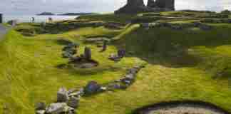 Iron age home built over bronze age home, The Shetland Islands