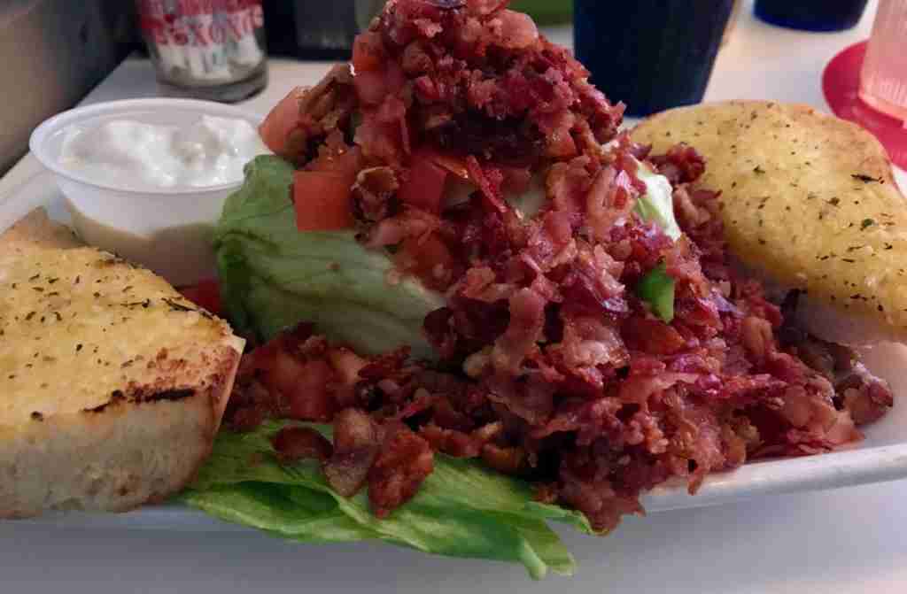 Salad from the Fox's Pizza on St. Simons, Island (nearby)
