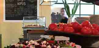 Salads on the counter top, Kipos Restaurant