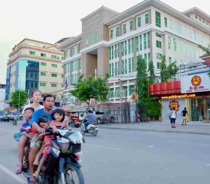 Family on a bike, Phnom Phen, Cambodia
