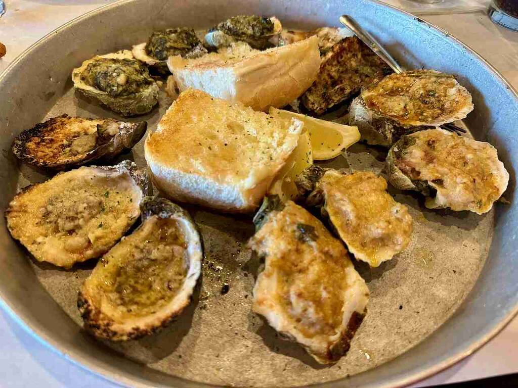 Oyster Sampler at the Half Shell Oyster House, Hattiesburg
